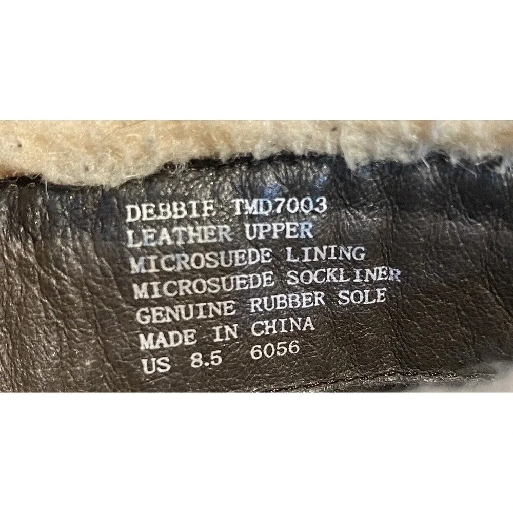 Tara M Debbie Brown Leather Fur Winter Boots Womens Sz‎ 8.5